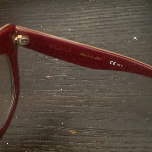 Celine eyeglasses green w/burgundy - Picture 3 of 4